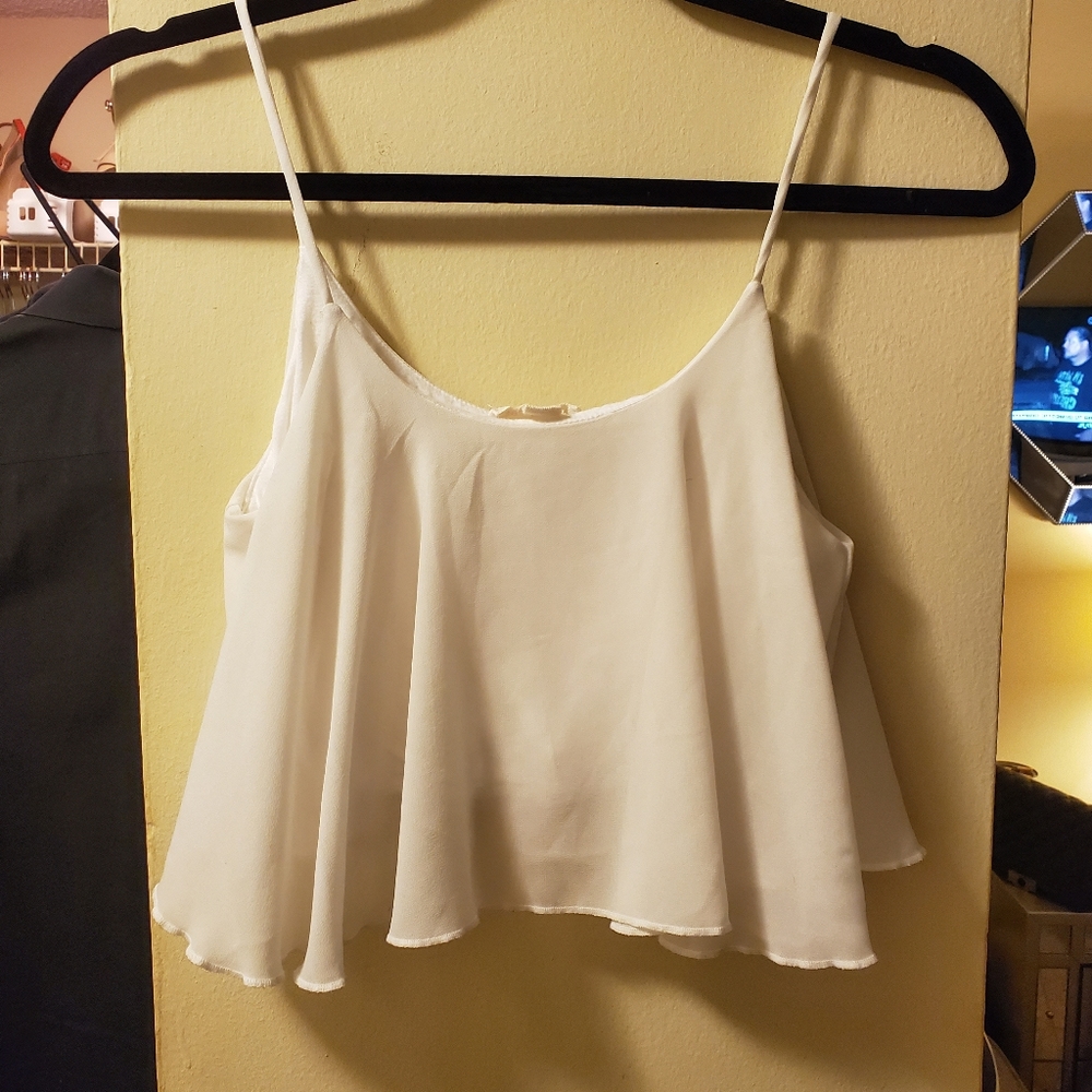 White crop top